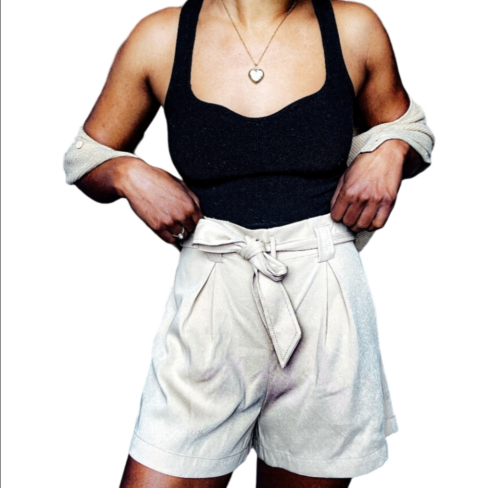 Tan shorts high waisted new without tags